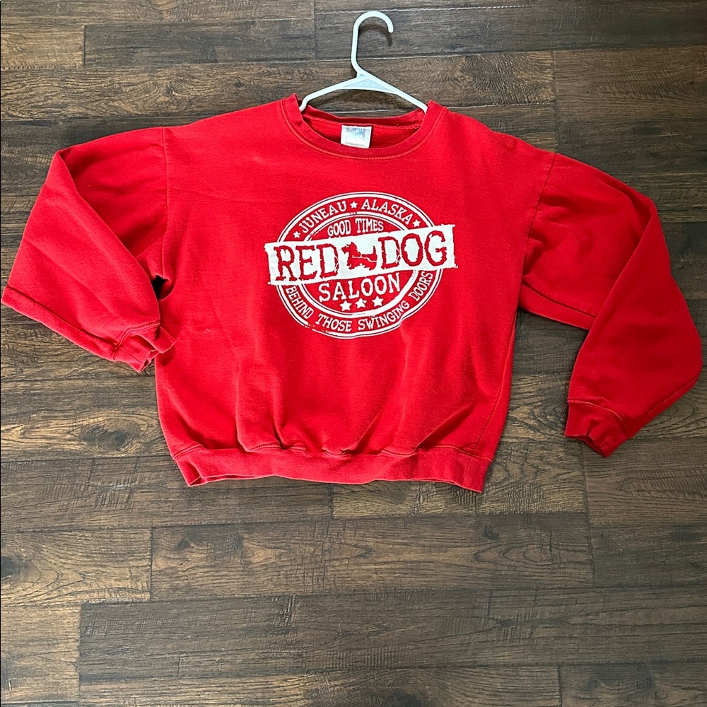 Scottie dog Red Dog Saloon Juneau Alaska sweatshirt crew neck scottish terrier M